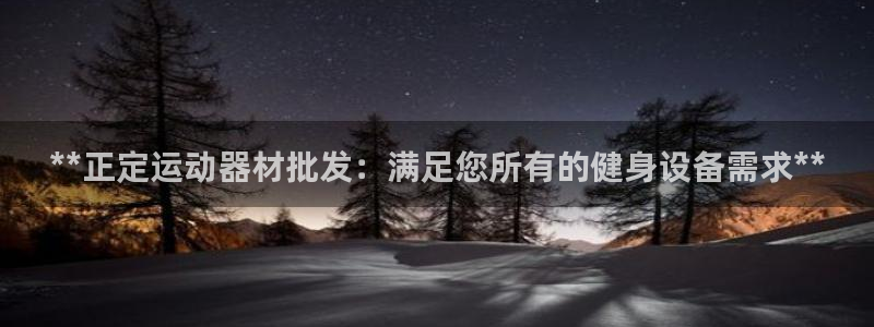 意昂集团官网：**正定运动器材批发：满足您所有的健身