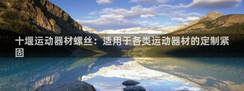 意昂3官网：十堰运动器材螺丝：适用于各类运动器材的定